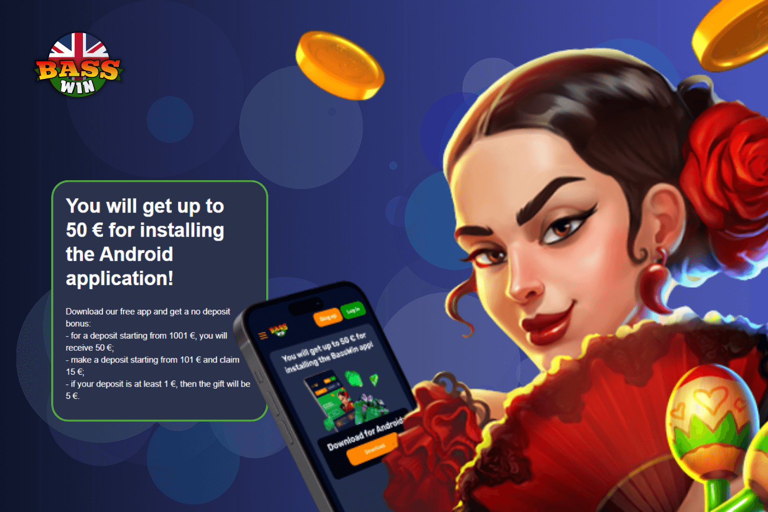 Get 50 EUR for Installing the BassWin UK App